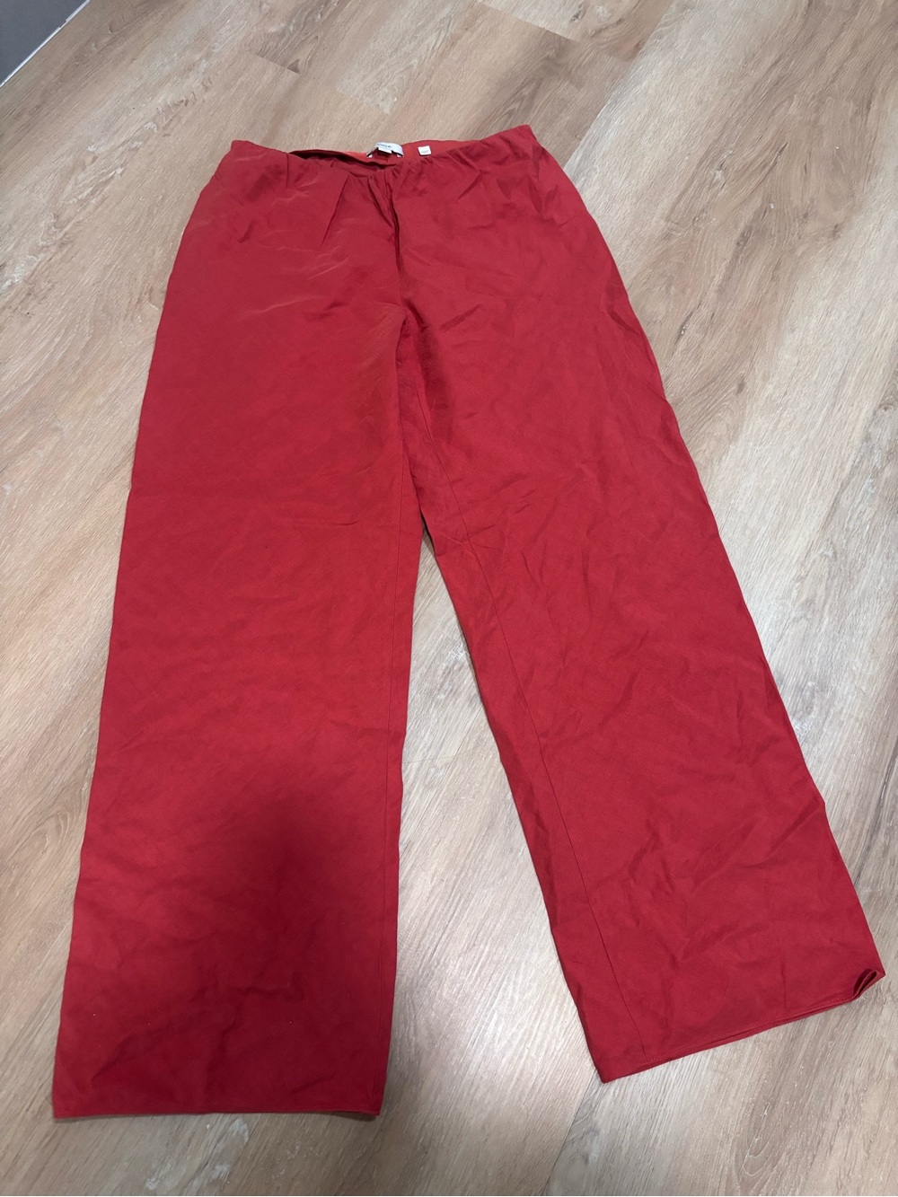Vince Red Wide-Leg Sweatpants size M